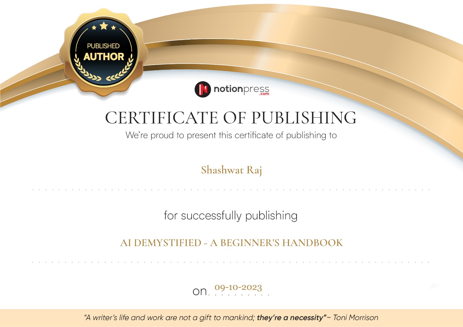 Certificate 3